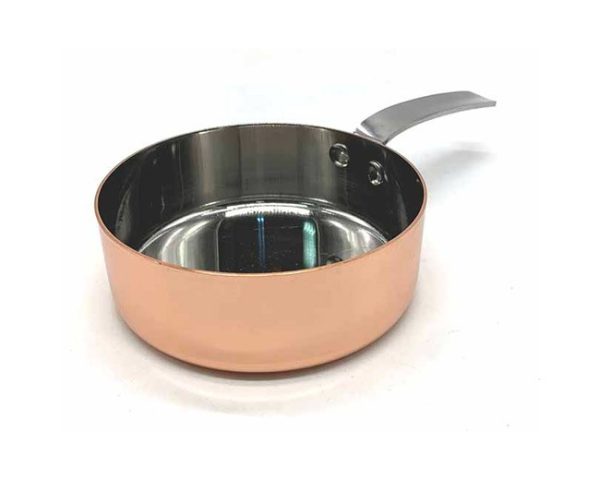 ΤΗΓΑΝΙ INOX ΜΕ ΧΑΛΚΙΝΗ ΕΠΙΣΤΡΩΣΗ ΒΑΘΥ 10.5cm